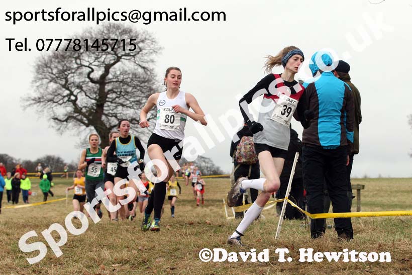 Junior womens 2018 Northern Cross Country Champs., Harewood House, Leeds. Photo: David T. Hewitson/Sports for All Pics